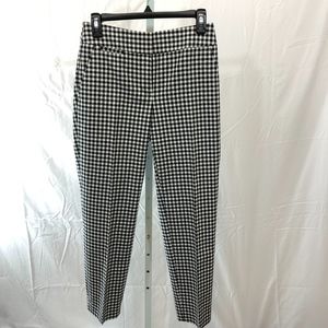 Loft Checkered Cotton Pants, size 2